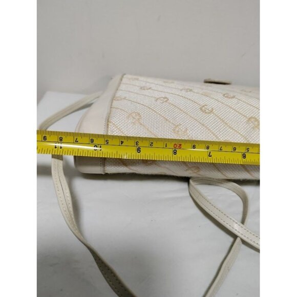 Etienne Aigner Vintage 80s Signature Crossbody Strap Shoulder Clutch Bag White - Picture 13 of 14